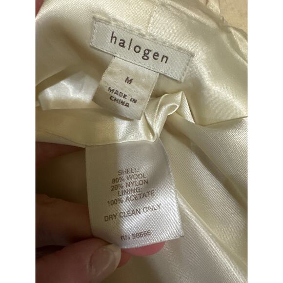 Retro Halogen fitted cream peacoat size medium - Picture 11 of 16
